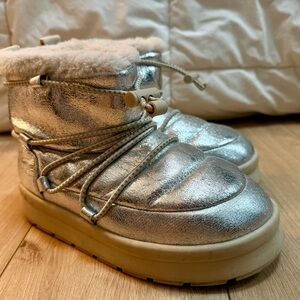 Zara Girls Silver Kids Boots Size 2